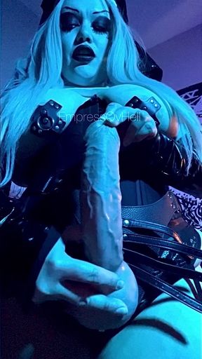 Big titty goth nun strap on