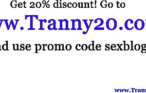 Tattooed tranny solo analplaying with toy