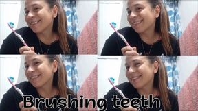 Watch me brush my teeth... and drool like it's nothing.