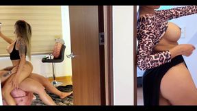 Stunning Latina MILF! the Mother-in-law Gets Excited and Masturbates While Listening to Moans in the Other Room!