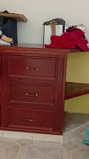 Chubby Mom Tidying Up Room and Folding Laundry 1   Clip 3