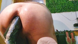 Mollige, rondborstige homo's anaal bevredigd