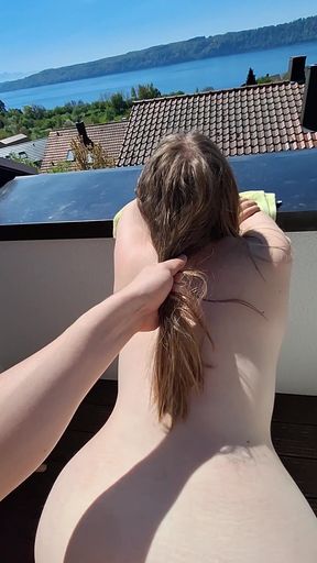 I Fuck my German Girlfriend Doggy with Cumshot and a Beautiful Sea (POV)