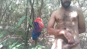 Naked in the woods