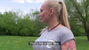 ”Big Breasted Glamour Model's Outdoor Fuck”