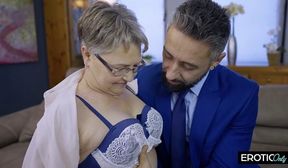 grandma ilse is as horny as a 20 year old her young arabian stallion loves her plump body p2160