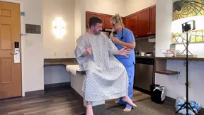 Hot nurse with big tits and ass gets fucked and cums hard
