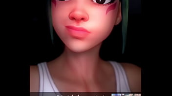 Slutty Transgender Widowmaker Jerks Off In Her Office While Trans Kiriko Films &amp_ Fucks