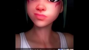 Slutty Transgender Widowmaker Jerks Off In Her Office While Trans Kiriko Films &amp_ Fucks