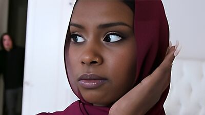 Ebony muslim teen looses virginity to american guy