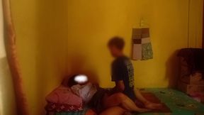 Teenage Girl in College in Entot at Her House When She Is Lonely