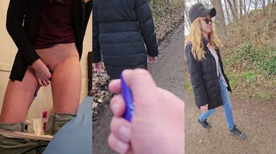 Walk with remote control vibrator