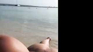 Amateur Babe Gives Deepthroat on Public Beaches - POV