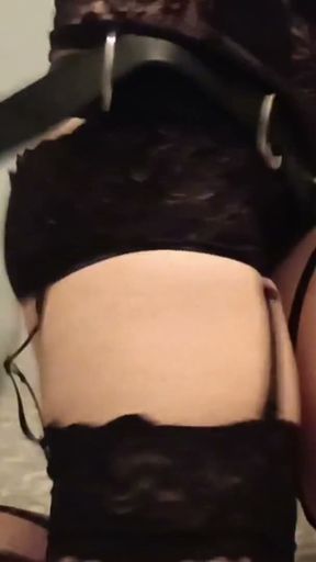 Mistress Irena Mur destroys a submissive's asshole, no cum for Her Thing.   Clip 1