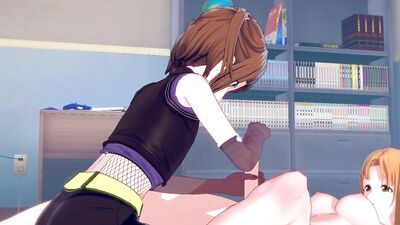 Sexy brunette gives a deep dicking to a hung futa guy in a cosplay adventure