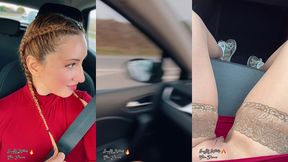 m exhibant dans la voiture