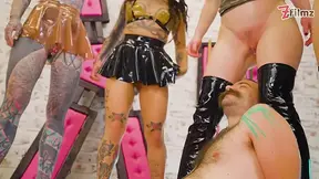 Toilet Man Four Dominatrix Peeing Punishment