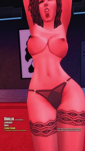 Curvy red adult pro gives a hot lap dance and twerks all alone during