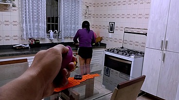 Rotina de Domingo Até Ela Subir na Pia e Me Provocar Sem Vergonha