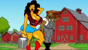 Redneck&#039;s Wife. Cartoon. Animation