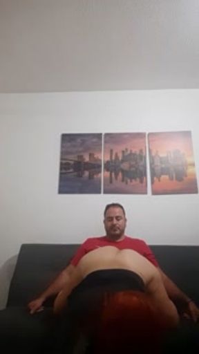 I seduce my stepfather until he fucks me on the couch.