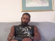 Buck showing off and jacking on the couch