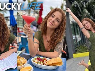 Redhead Lumi Ray Gives A Blow job After A Date