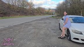 British MILF Lustful Libertines swallows cum after a steamy blowjob in public