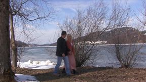 Blonde masturbates with a dildo then gets fucked to mouth cumshot