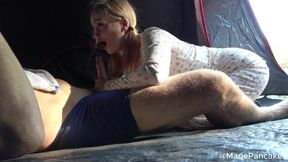 Stepsister Wakes Up Stepbro During Camping Adventure