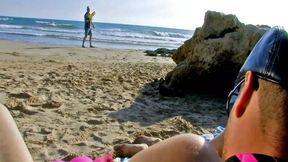 My Wifey Served Her Ass&#x1F351; To A Stranger's Cock&#x1F32D; On Our Beach Summer Trip, Getting Fucked In Public By Both Of Us