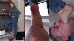 GABRIELLA - I love to fuck your mouth with my feet 4 - EXTREME foot gagging NON STOP