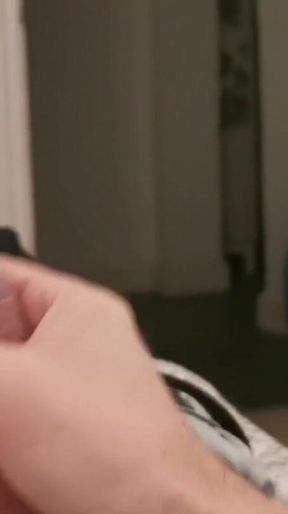 Stepdaddy with Cockring Solo Masturbate in Bed