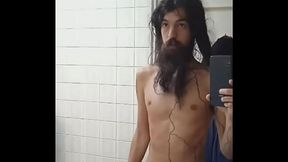 femboy masturbating while watching porn