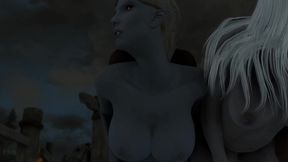 skyrim b and l mod - going out and fucking a hot goth vampire and having an orgy