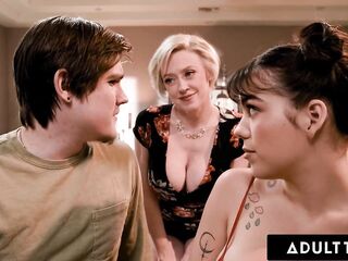 ADULT TIME - StepMILF Dee Williams Teaches Stepson HOW TO SCREW In Anal three-Way With GF Lilith Grace!