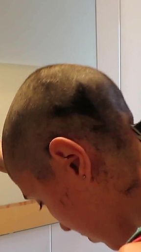 Italian Girl Shaves Her Head to Zero