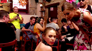 Boundless Desire Blonde Beauty in Public Domination