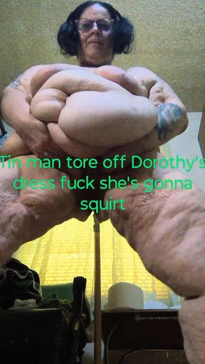 Tin Man Ripped off Her Dress Now He's a Squirted Mess