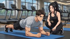 Private Trainer seduce hot boy while exercise and suck his dick