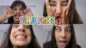 Close-up silly faces - crossed eyes - face fetish