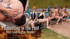 Facesitting in the Pool. They Love to Play Pranks (SUB ENG 720p) FACE SITTING BIG BUTTS ASS FETISH HUMILHATION C4SSpanking25