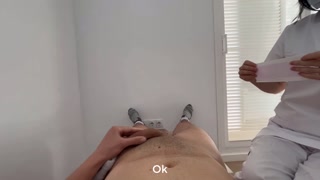 Dick Flash! Dick wax depilation by Beginner cute girl who masturbates me