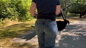 Jeans-Covered Sensation: Massive Bubble Butt&#x1F351; Thriller