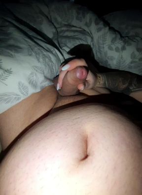 Hey cousin-in-law, step mom is going to handjob your dick in bed