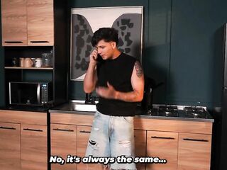 Step-mamma with large boobs knows how to keep her stepson pleased