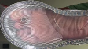 Pink Foxx in Clear Flip Flops