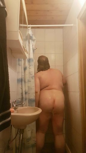 Sissy slut taking a shower