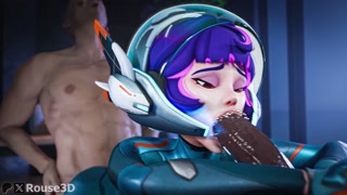[Rouse3D] 🔥Juno Overwatch 3D: Doggy Style &amp; Deepthroat Blowjob🔥