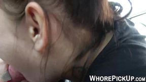 Curvy temptress pleases man with deep throat and cash